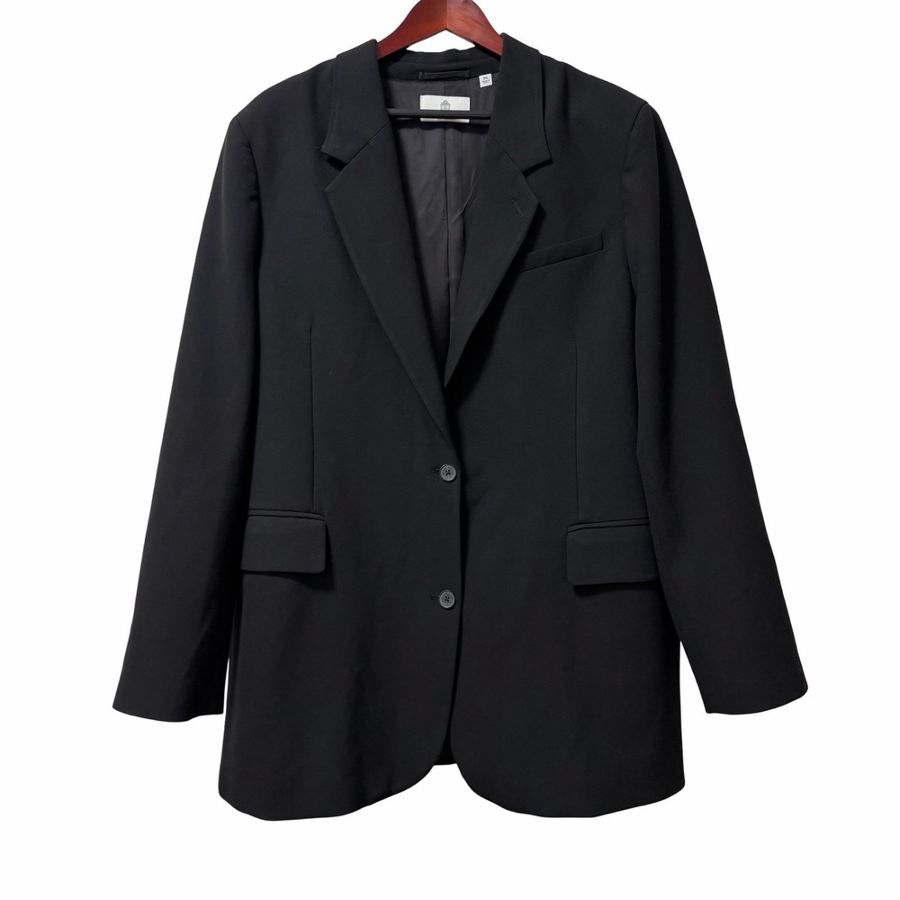 Aritzia Babaton Women Single Breasted Blazer Size 2XL Black Office Career Preppy